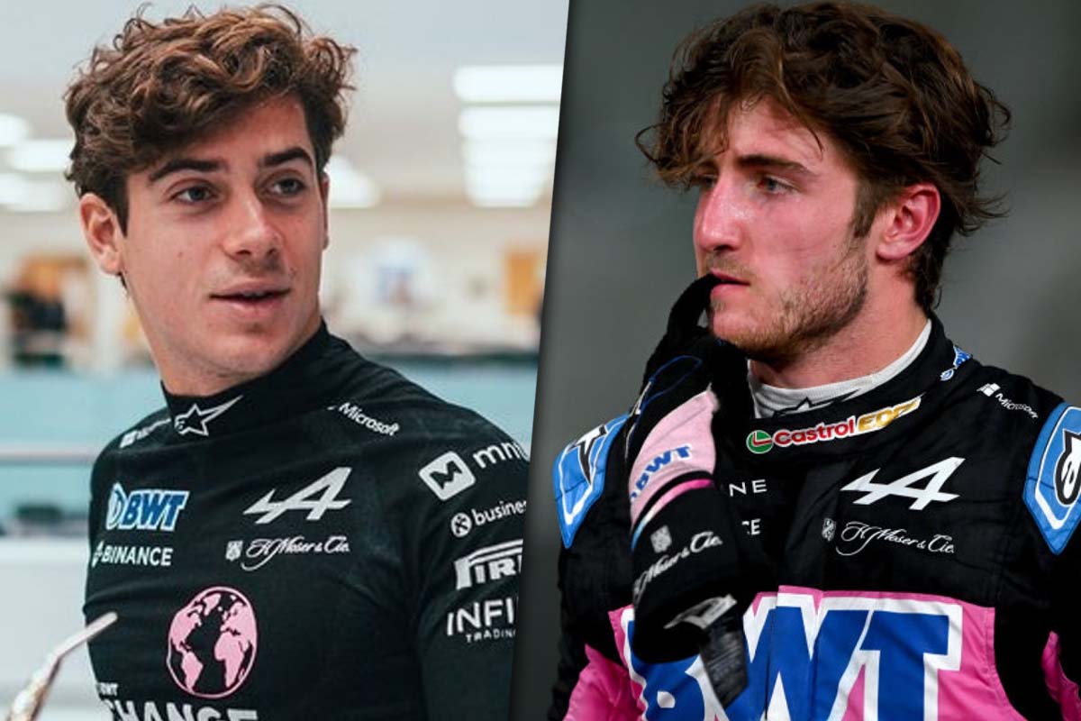 Franco Colapinto y Jack Doohan, ambos con el uniforme de Alpine.