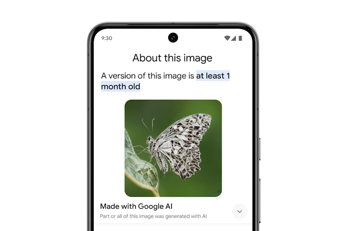 Interfaz de Google SynthID