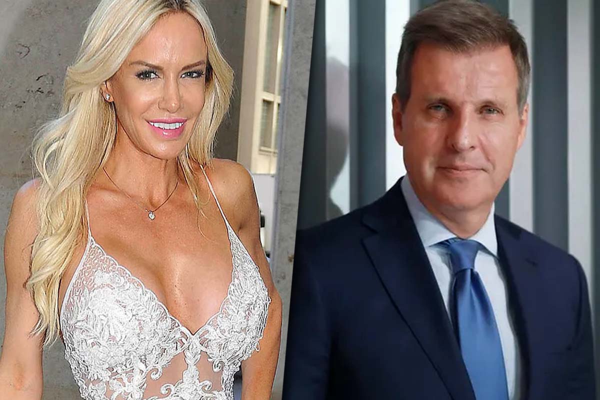 Foto de Luciana Salazar por un lado y una de Martín Redrado por el otro.