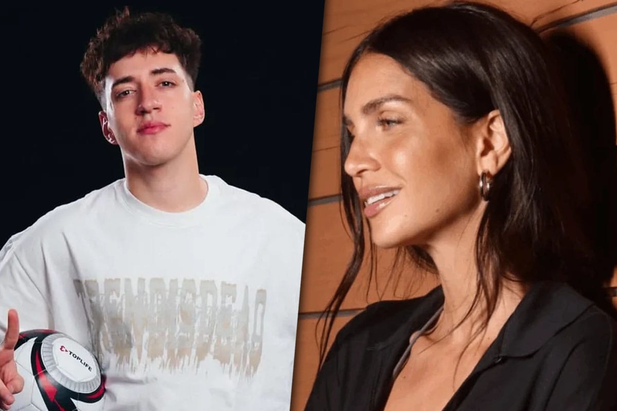 Collage de fotos con Bauleti por un lado y Zaira Nara por el otro.