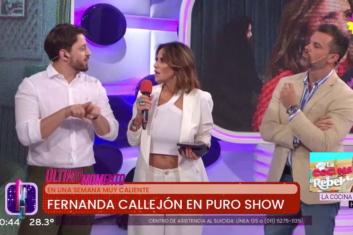 Captura de pantalla de Fernanda Callejón participando en "Puro Show"