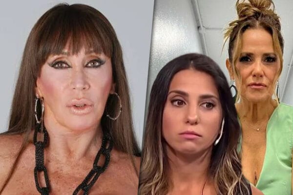 Collage de fotos con Moria Casán por un lado y Cinthia Fernández y Fernanda Callejón por el otro.
