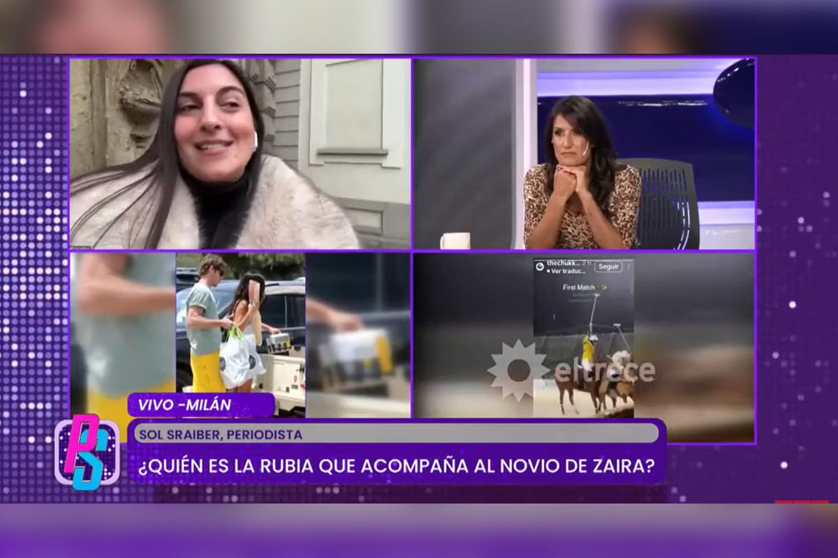 Captura de pantalla de PuroShow donde hablan del romance de Zaira Nara con Robert Strom.