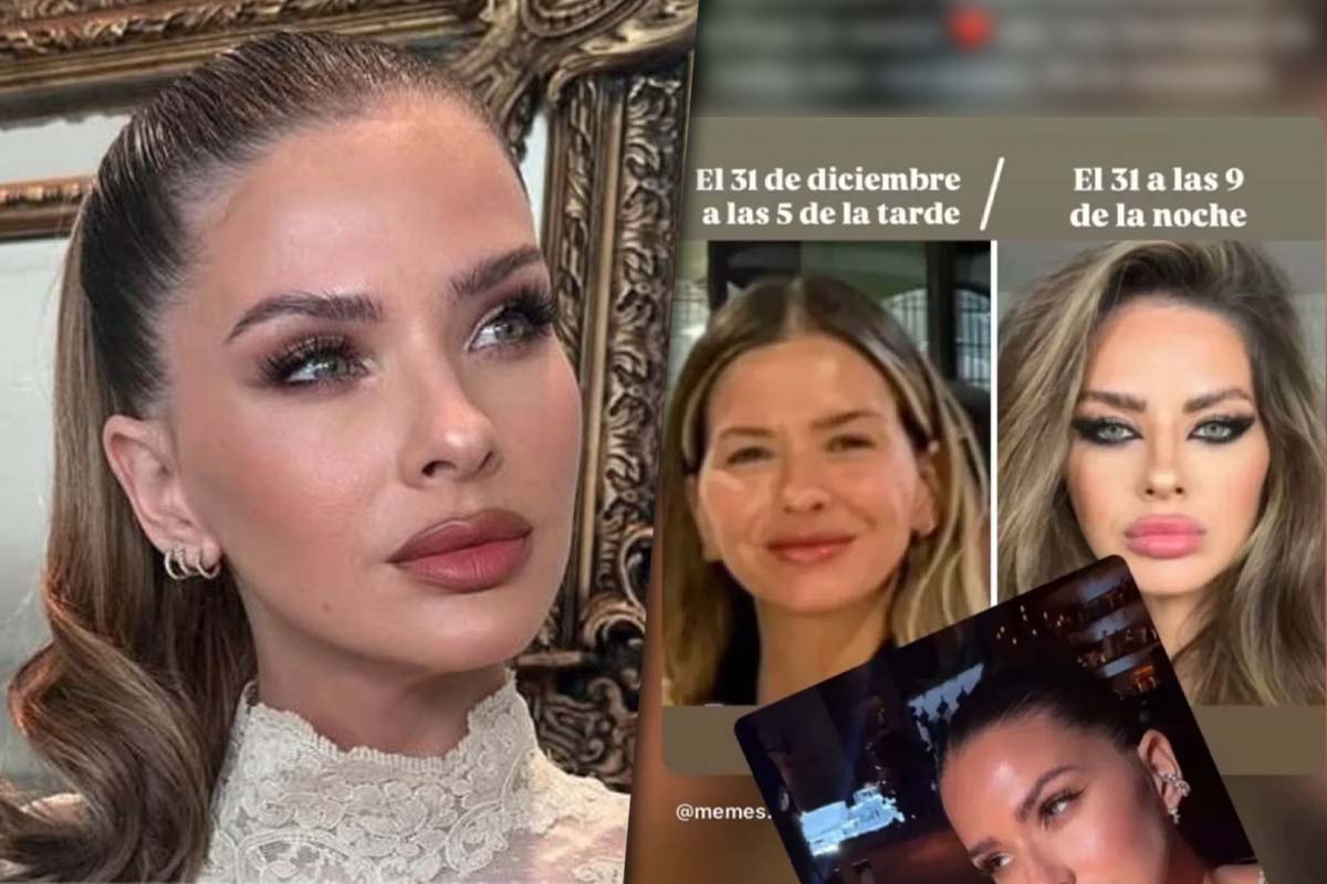 Collage de fotos con la China Suárez por un lado y por el otro una historia de Instagram con un meme acerca de la China Suárez.