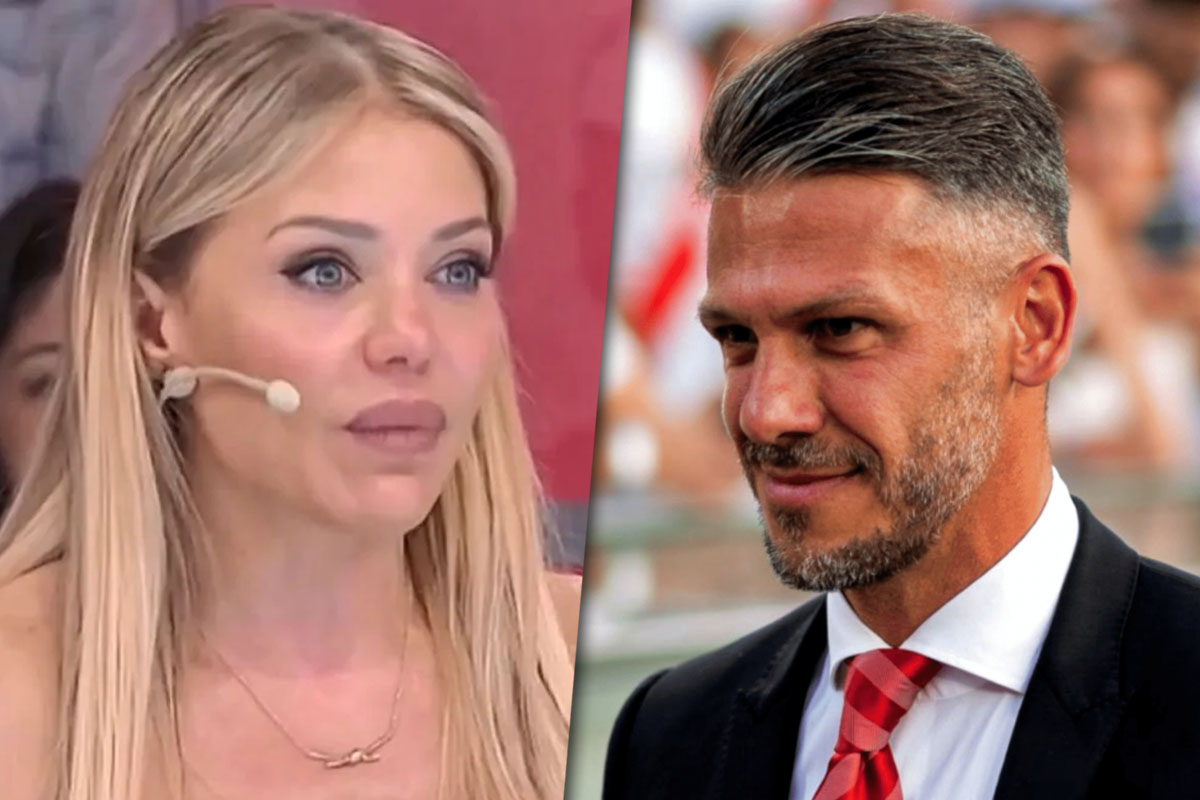 Collage de imágenes con Evangelina Anderson por un lado y Martín Demichelis por el otro.