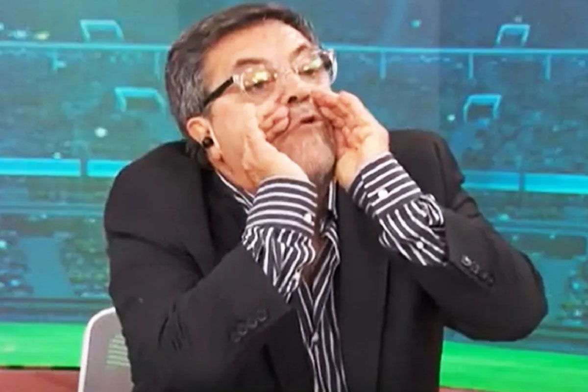 Foto de Caruso Lombardi en TN Deportivo gritando.