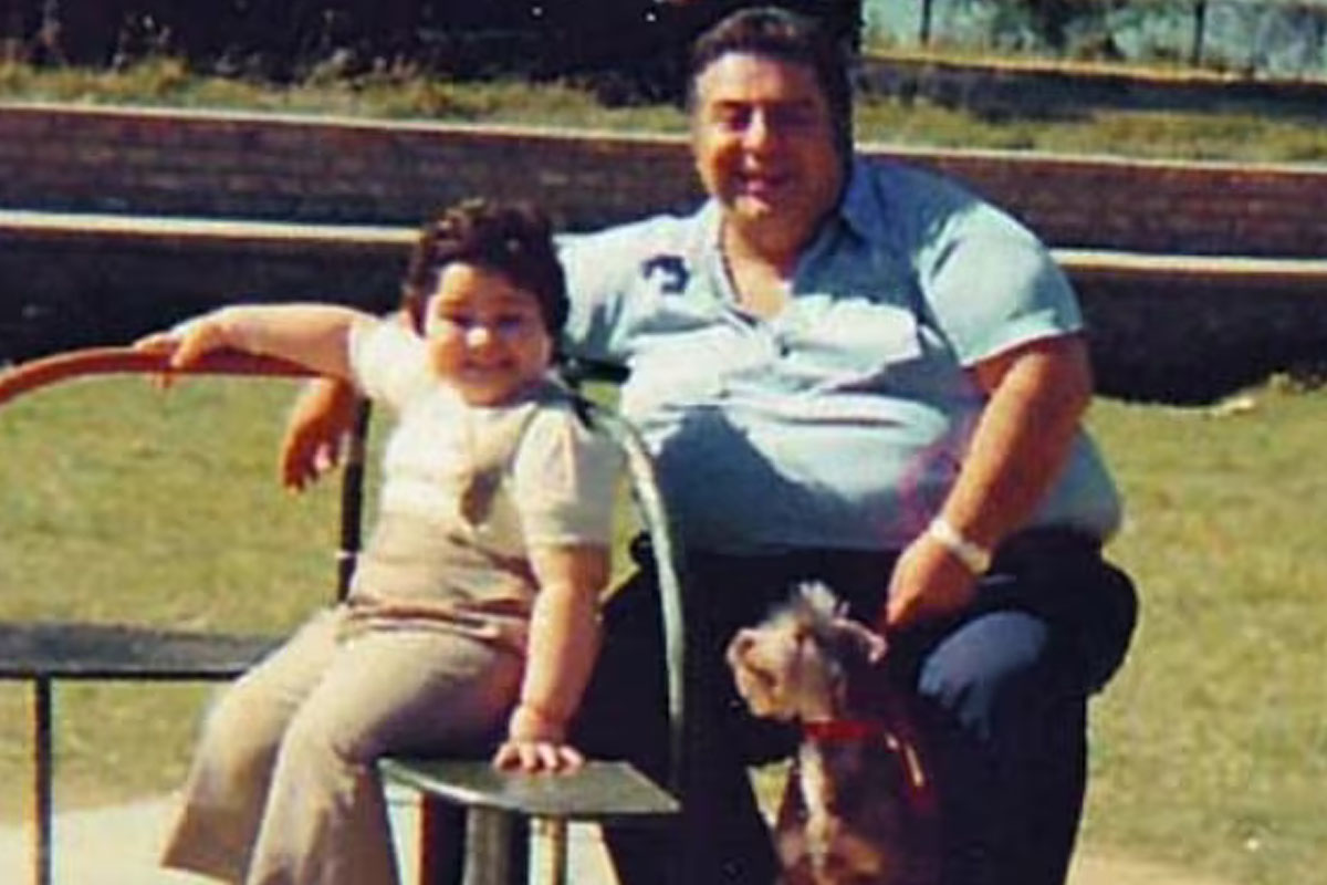 Foto de Jorge Porcel Jr con su padre.