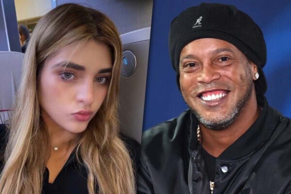 Collage de fotos con Marta Fort por un lado y Ronaldinho por el otro.