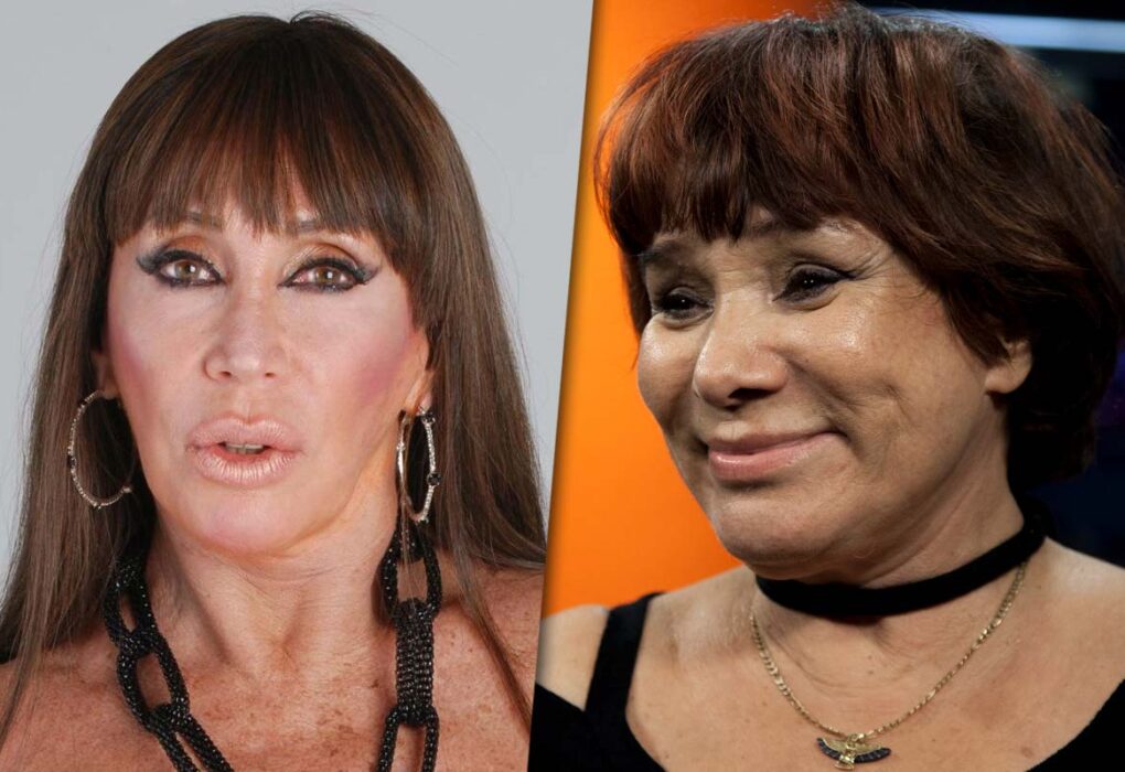 Collage de imágenes con Moria Casán por un lado y Betiana Blum por el otro.