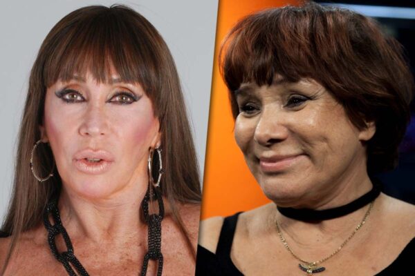 Collage de imágenes con Moria Casán por un lado y Betiana Blum por el otro.