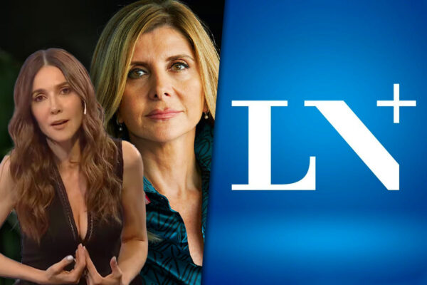 Collage de imágenes con Cristina Pérez y Debora Plager por un lado y el logo de LN+ por el otro.