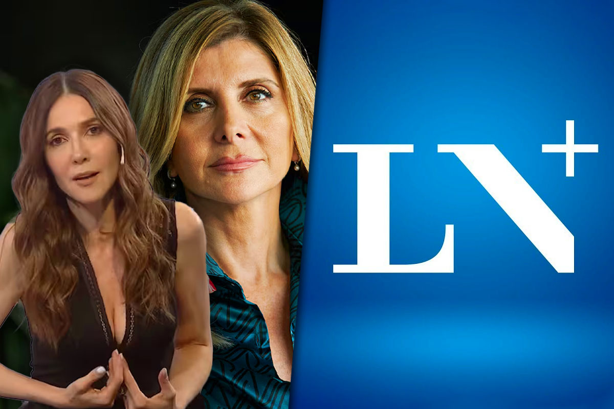 Collage de imágenes con Cristina Pérez y Debora Plager por un lado y el logo de LN+ por el otro.
