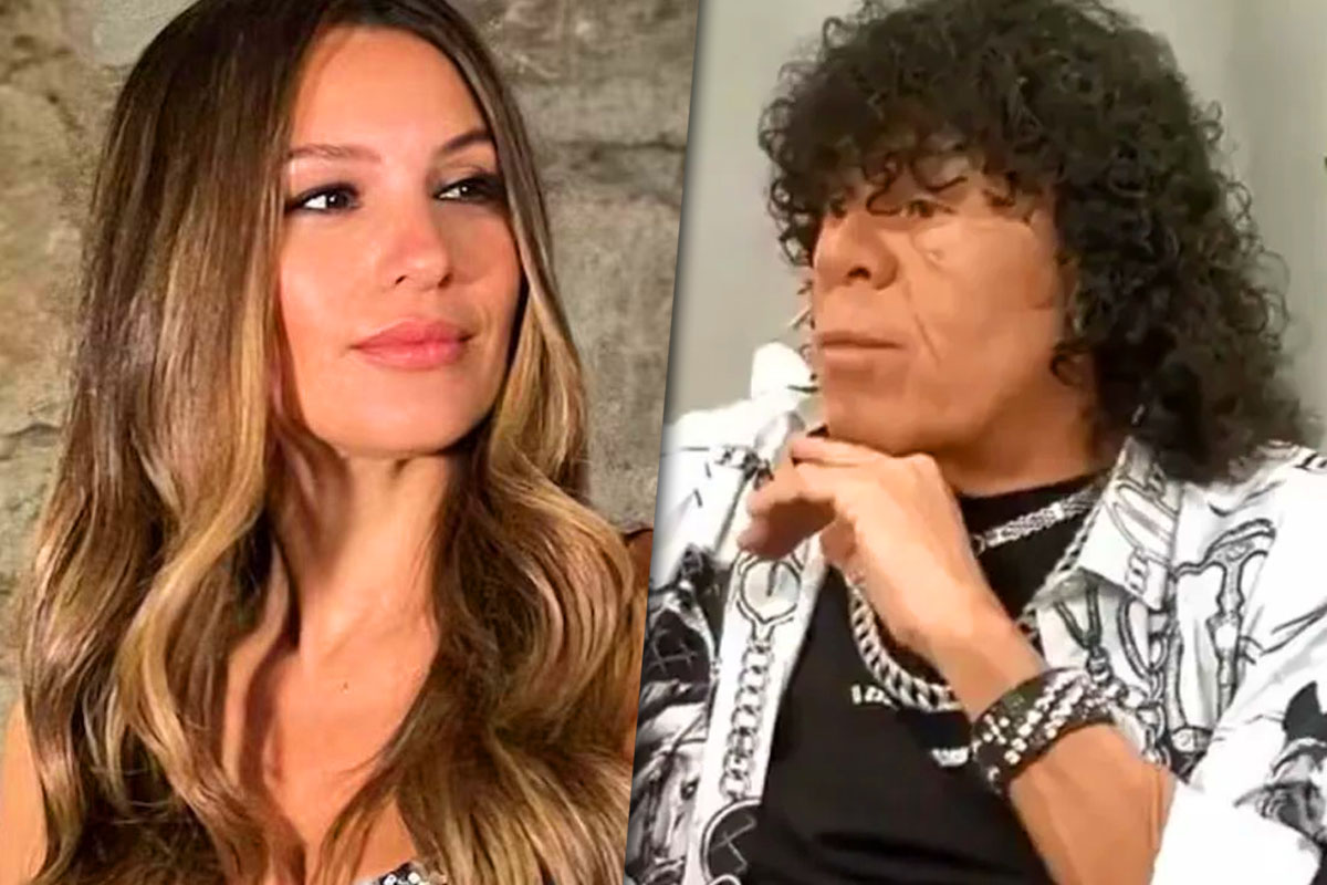 Collage de fotos con Pampita Ardohain por un lado y la Mona Jiménez por el otro.