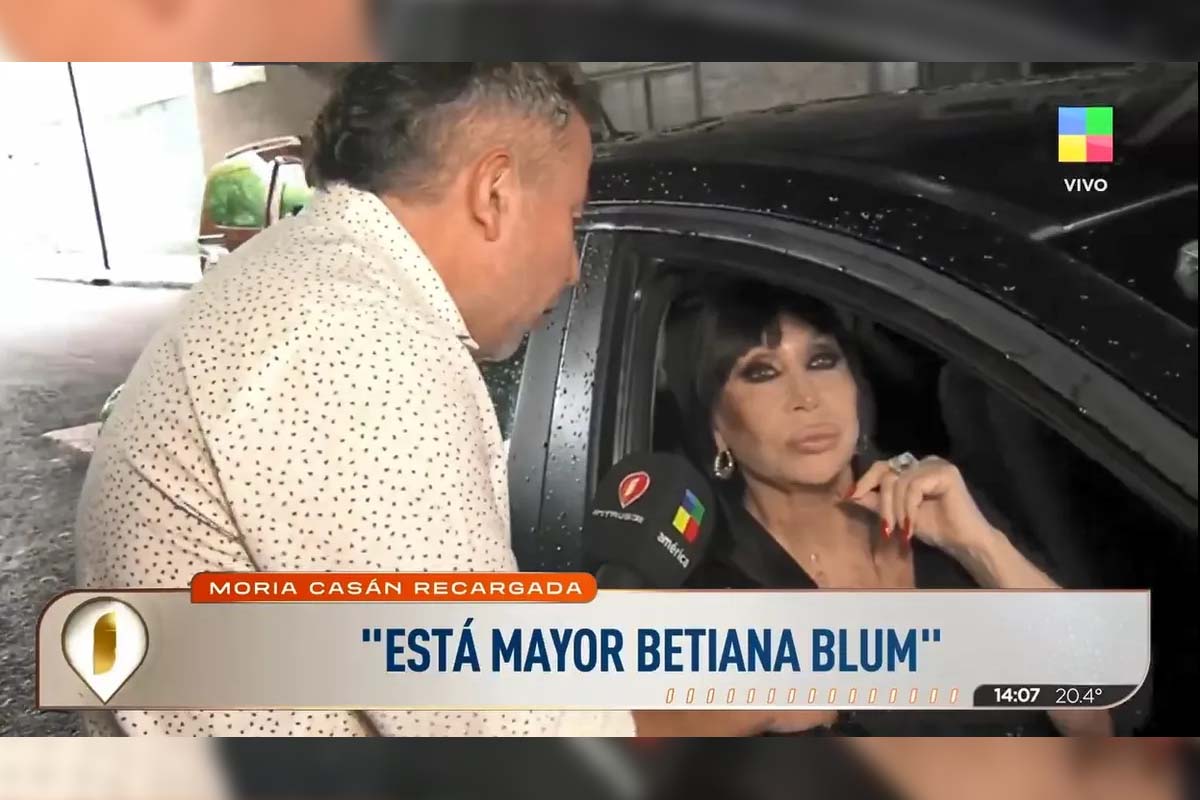 Captura de "Intrusos" en una entrevista a Moria Casán criticando a Betiana Blum.