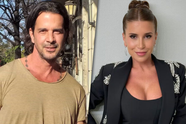 Collage de imágenes con Santiago Almeyda por un lado y Florencia Peña por el otro.