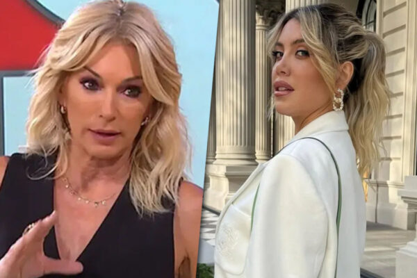 Collage de imágenes con Yanina Latorre por un lado y Wanda Nara por el otro.